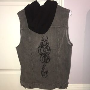 Harry Potter Death Eater Hooded Denim Vest